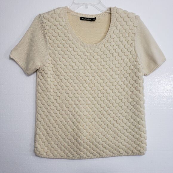 Troubadour Womans Short Sleeve Sweater Top, Size Medium - Picture 7 of 8
